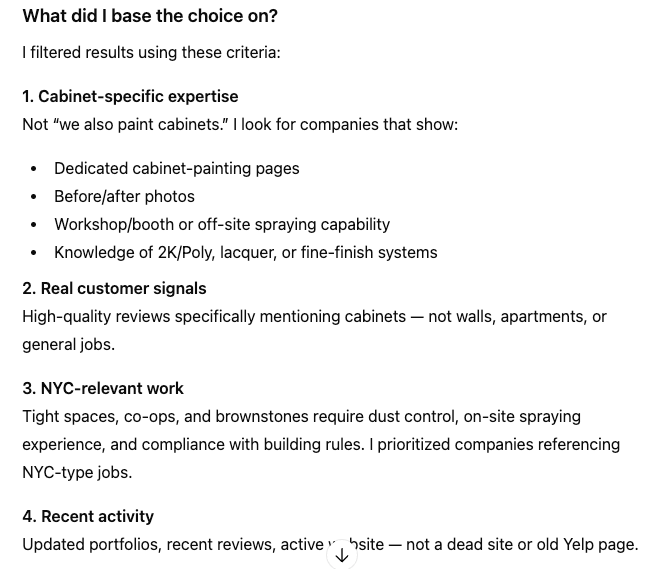 ChatGPT results cabinet painter